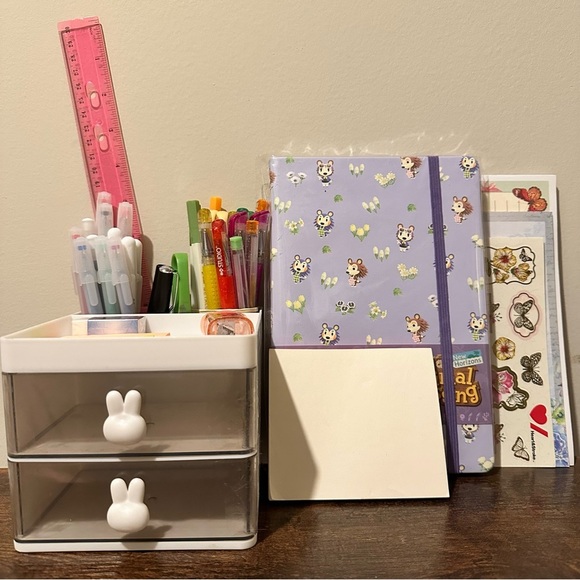 Cute Stationery Set With Animal Crossing Notebook Miscellaneous Items - Picture 2 of 4